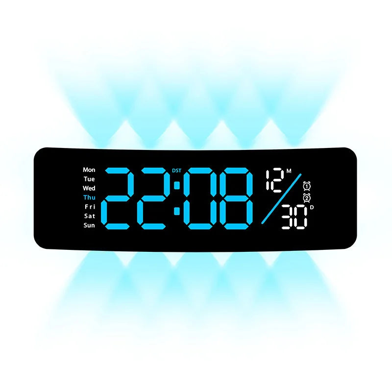 LED Digital Wall Clock — Date, Two Alarms, Ambient Light — product image 11