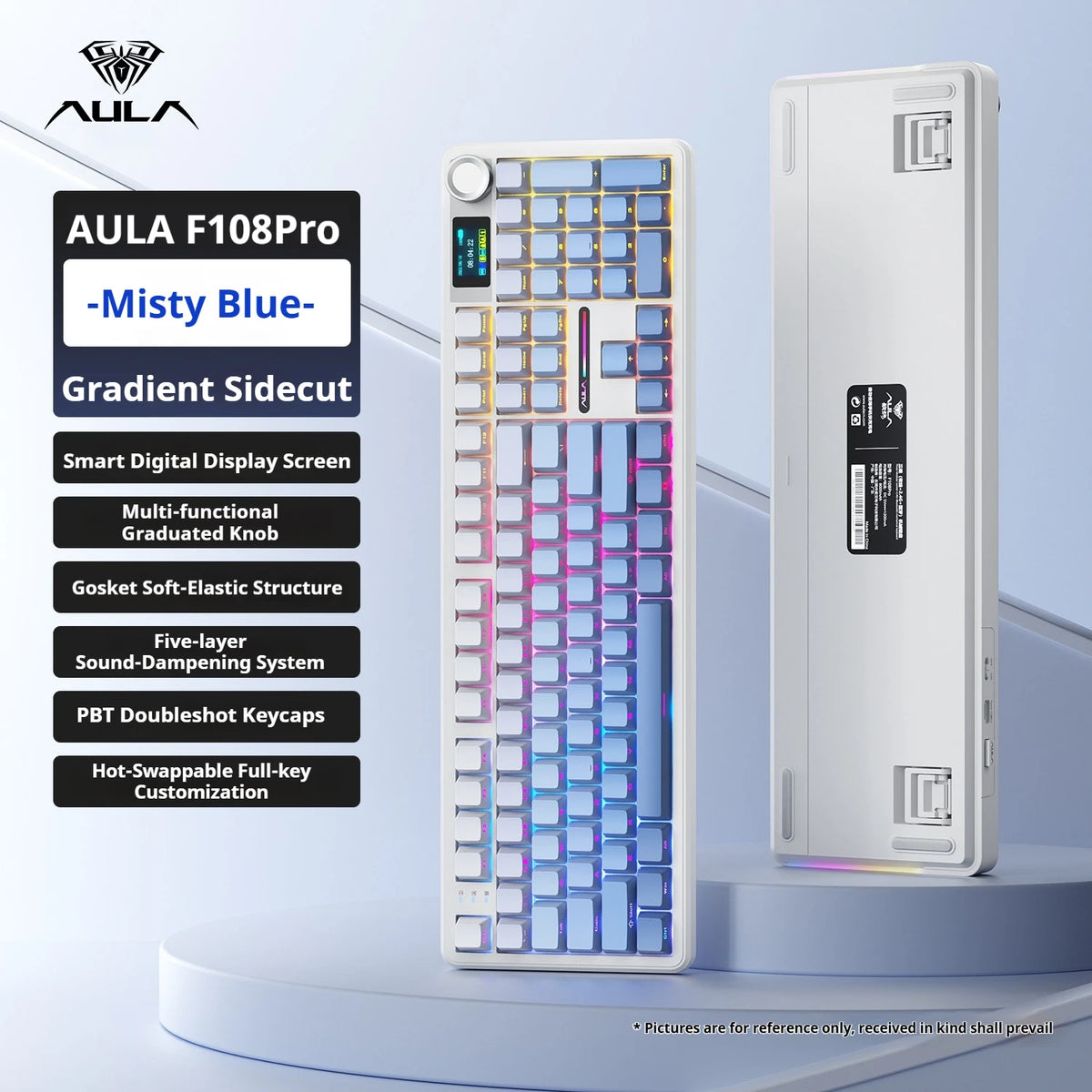 AULA F108 PRO Mechanical Keyboard — Full Size, RGB, Wireless — product image 9
