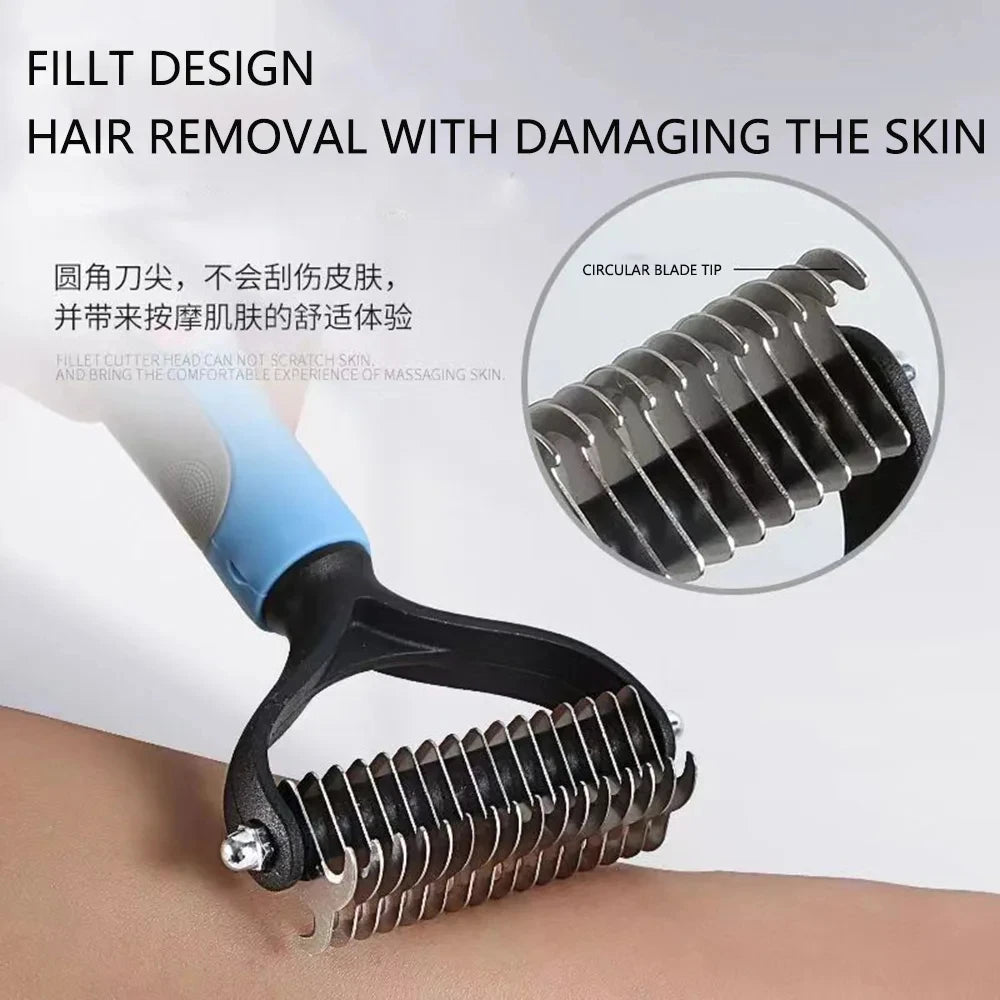 Pet Deshedding Brush — Undercoat Rake for Cats & Dogs, S or L — product image 4