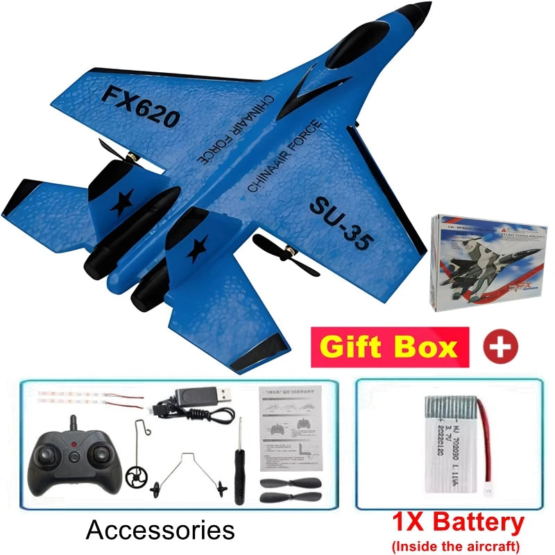 Remote Control Airplane SU35 RC Plane Foam Aircraft with LED Light 2.4G Radio Control EPP Fighter Glider — product image 9
