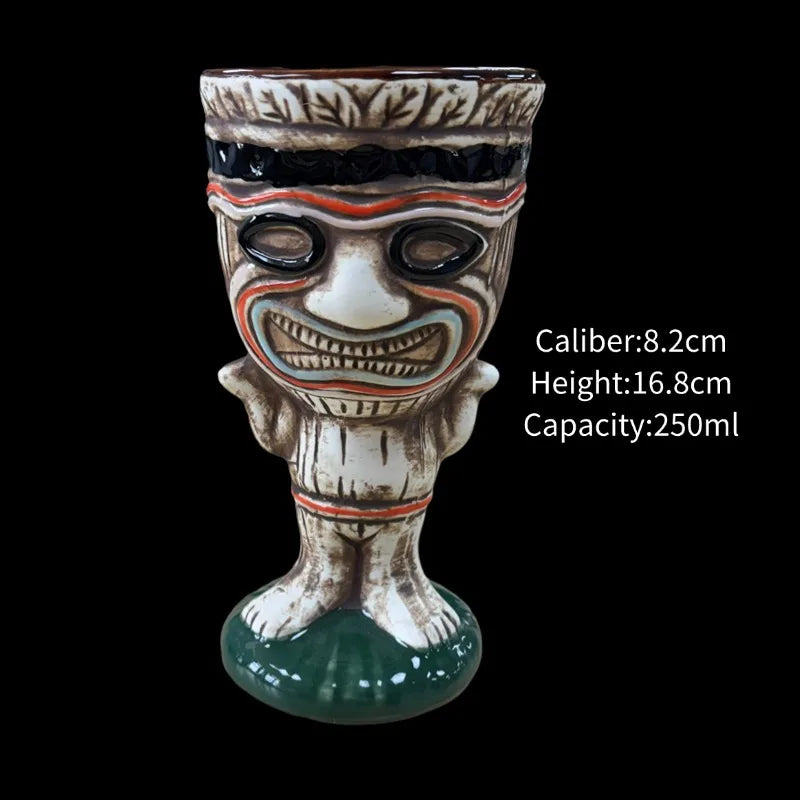 Ceramic Tiki Mug — Hawaiian Cocktail Cup, Bar Gift — product image 31