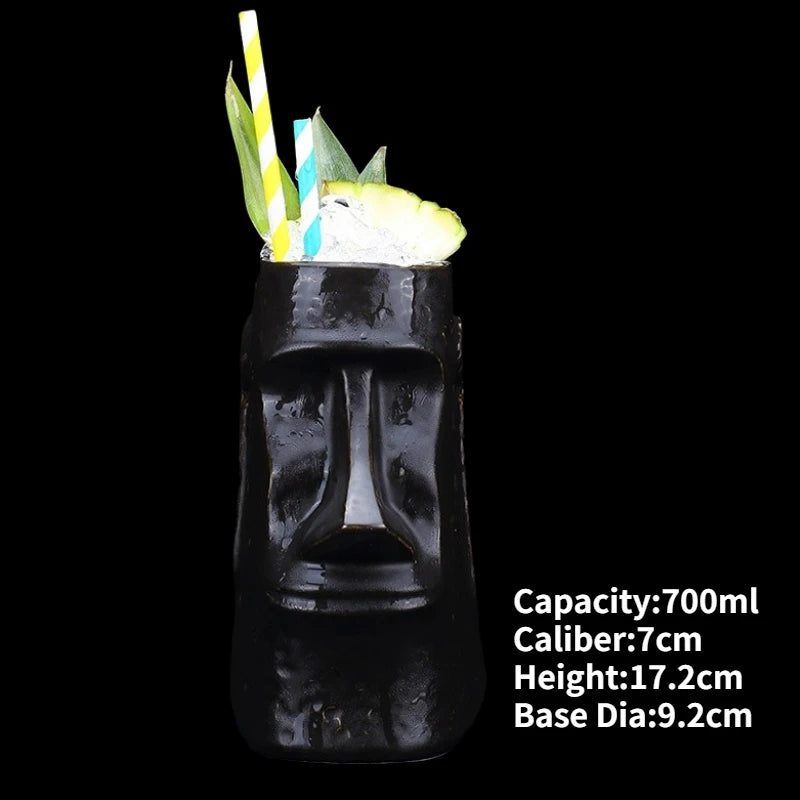 Ceramic Tiki Mug — Hawaiian Cocktail Cup, Bar Gift — product image 46