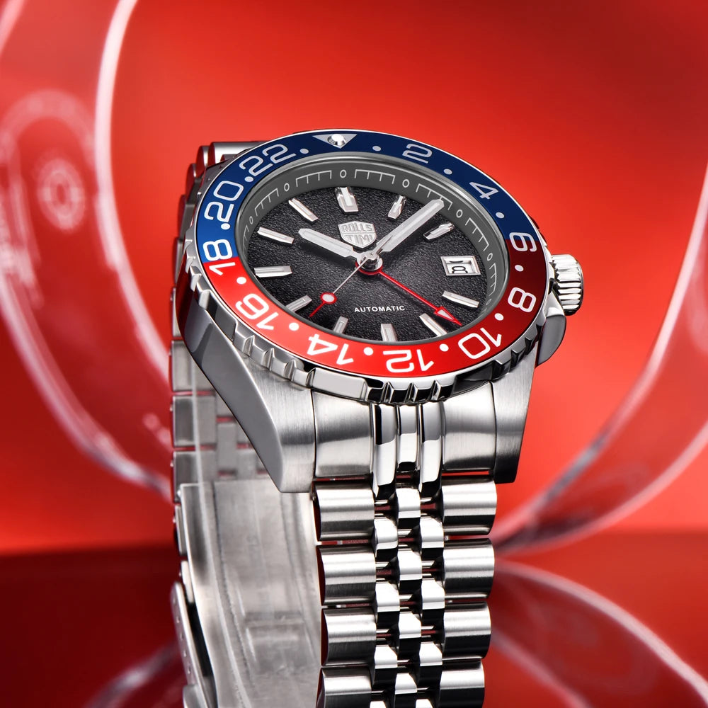 GMT Automatic Mechanical Watch — AR Coated Mirror, Luminous Dial, NH34 — product image 4