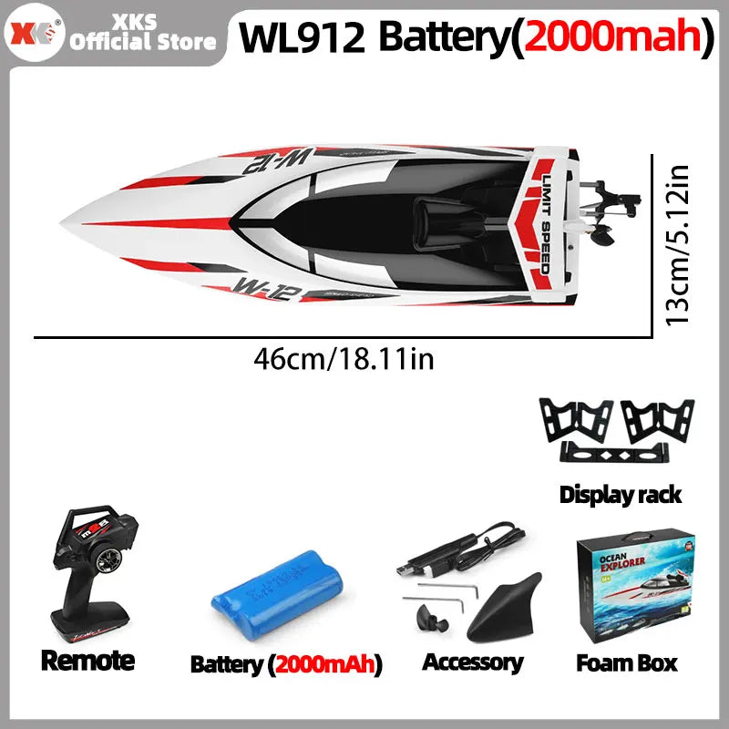 Wltoys WL916 RC Boat 60Km/H High Speed 2.4G Remote Control Brushless Motor Low Battery Alarm Electric RC — product image 8