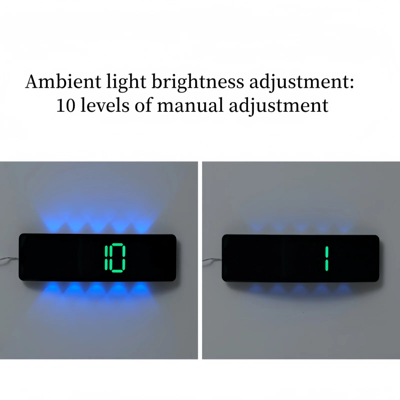 LED Digital Wall Clock — Date, Two Alarms, Ambient Light — product image 5