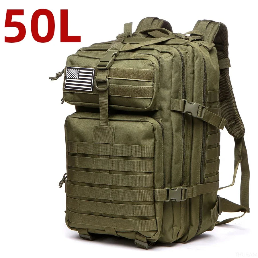 50L Tactical Backpack — Waterproof Nylon, Hiking & Camping — product image 9
