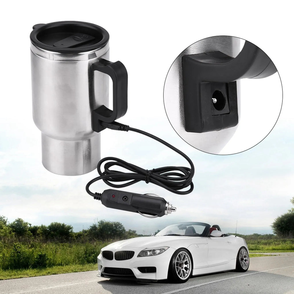Self-Stirring Heated Travel Mug — 12V, 450 ml Stainless Steel — product image 6