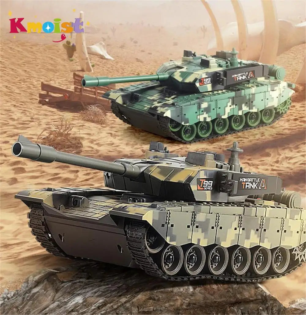 2.4GHz remote control military battle tank