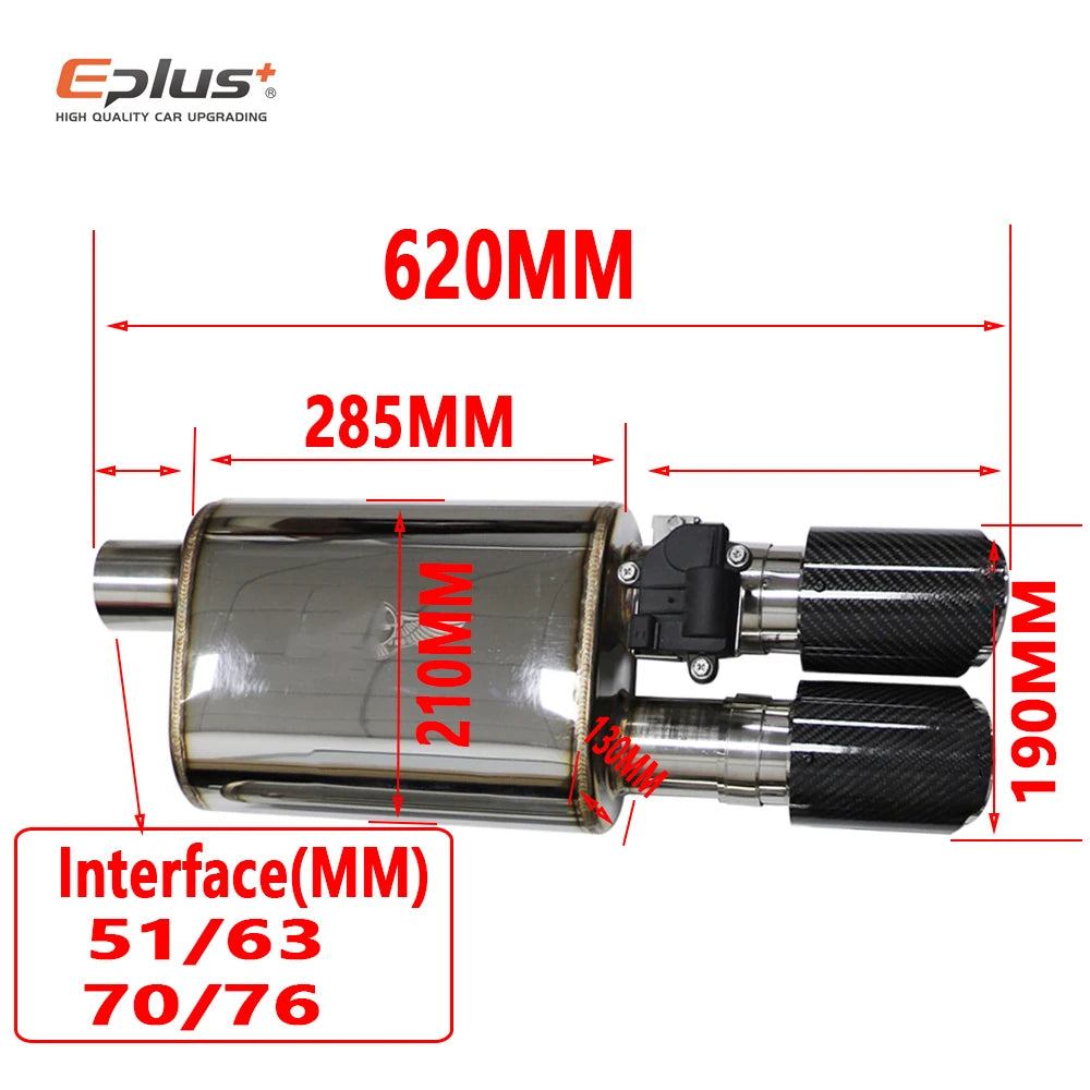 Electric Exhaust Cutout Valve Kit — Adjustable, Stainless, 51–76 mm — product image 4