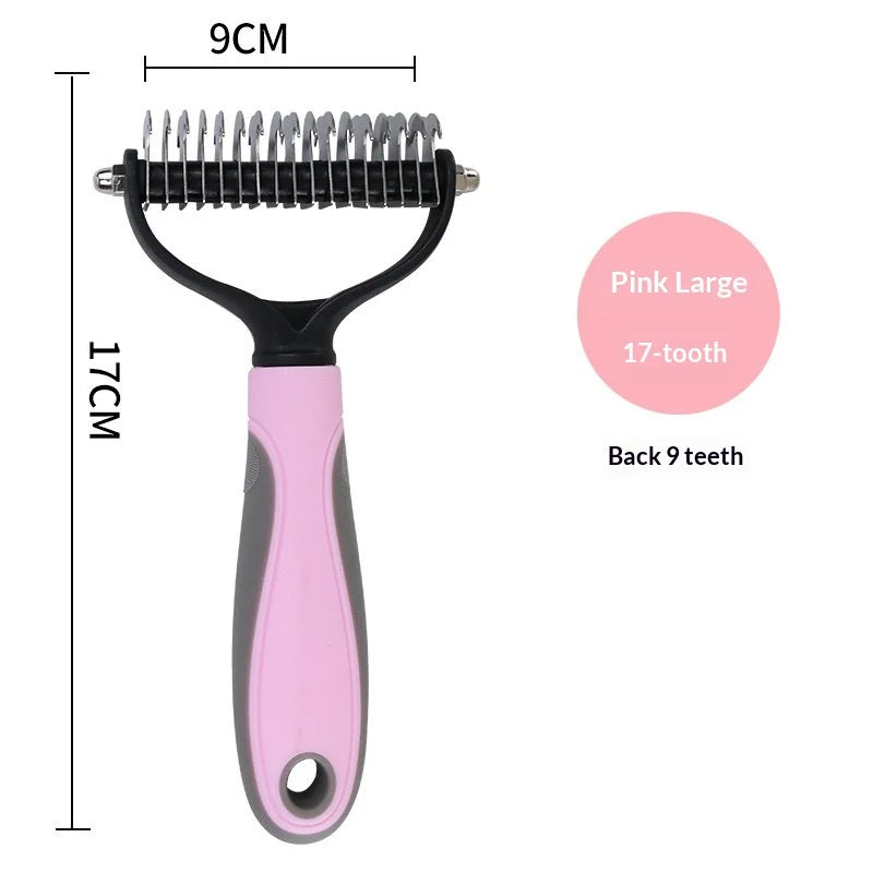 Pet Deshedding Brush — Undercoat Rake for Cats & Dogs, S or L — product image 14