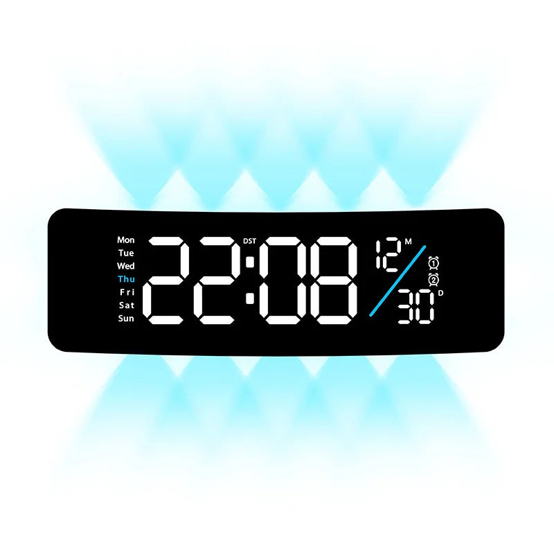 LED Digital Wall Clock — Date, Two Alarms, Ambient Light — product image 9