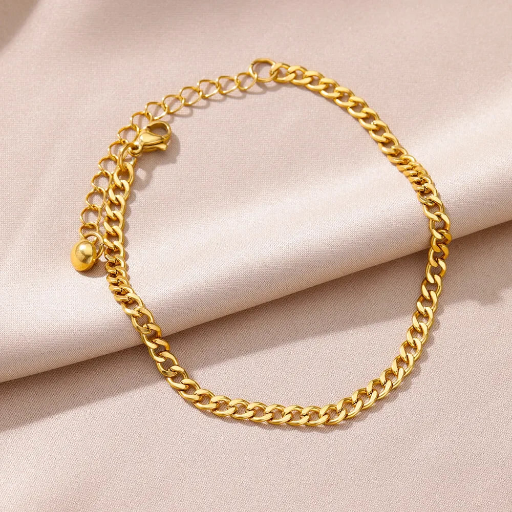 Gold-Tone Pearl and Chain Anklet — product image 33