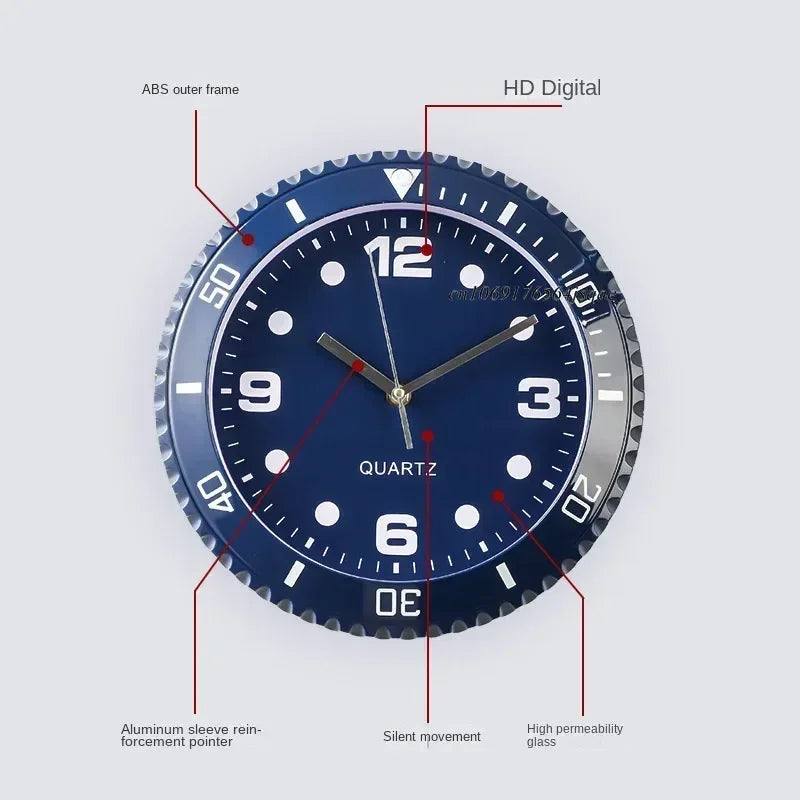Silent Sweep Quartz Wall Clock — 30 cm Round, Modern — product image 3