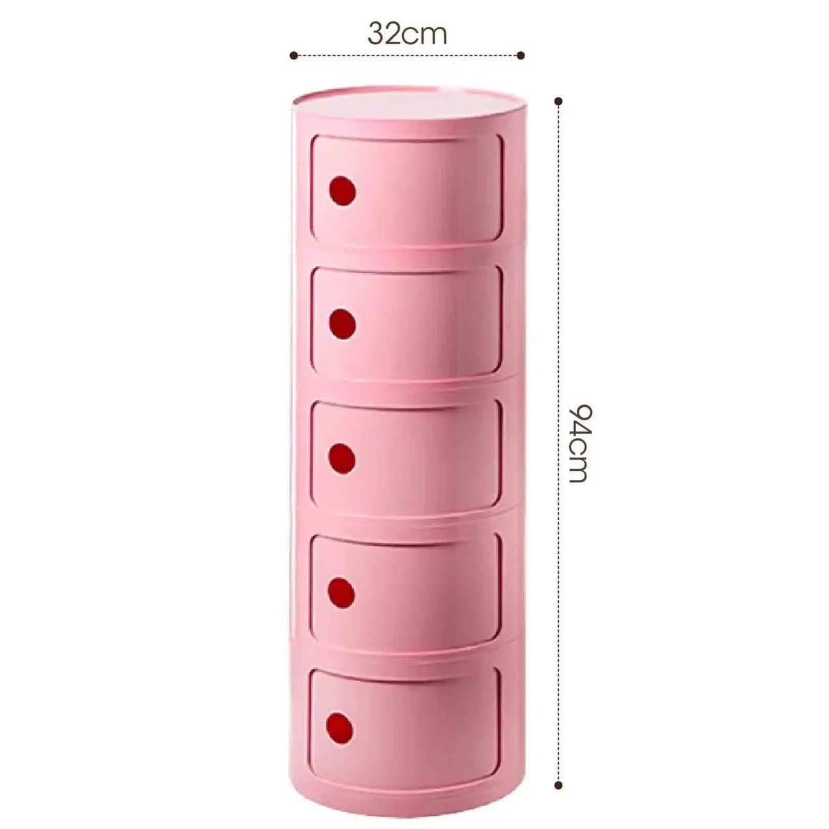 Plastic Nightstand — 5-Drawer Bedside Storage Table — product image 62