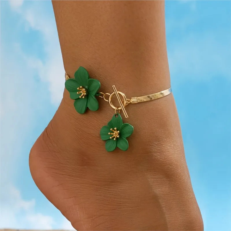Flower Pendant Anklet — product image 2