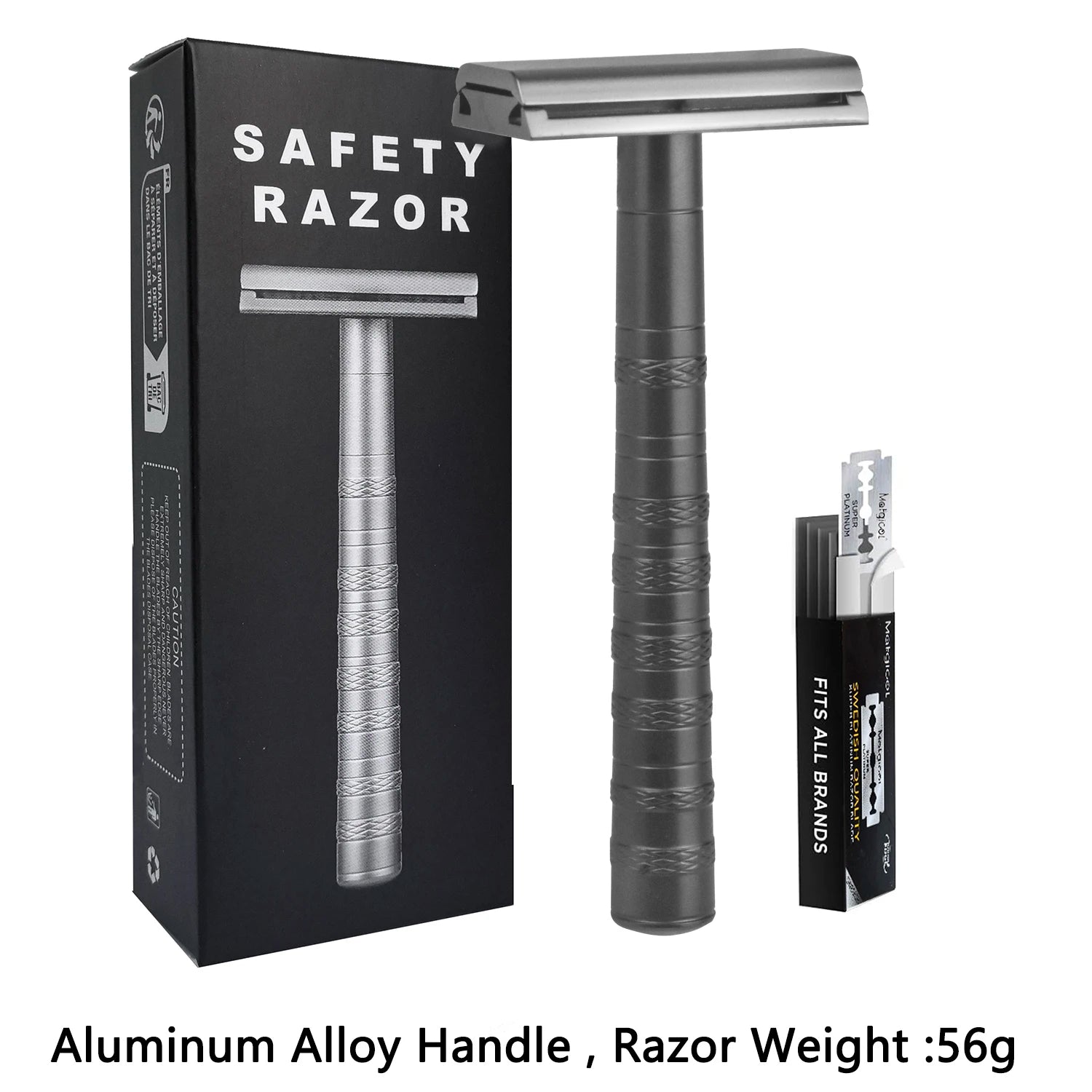 Double Edge Safety Razor — Reusable Metal, 5 Blades Included — product image 10