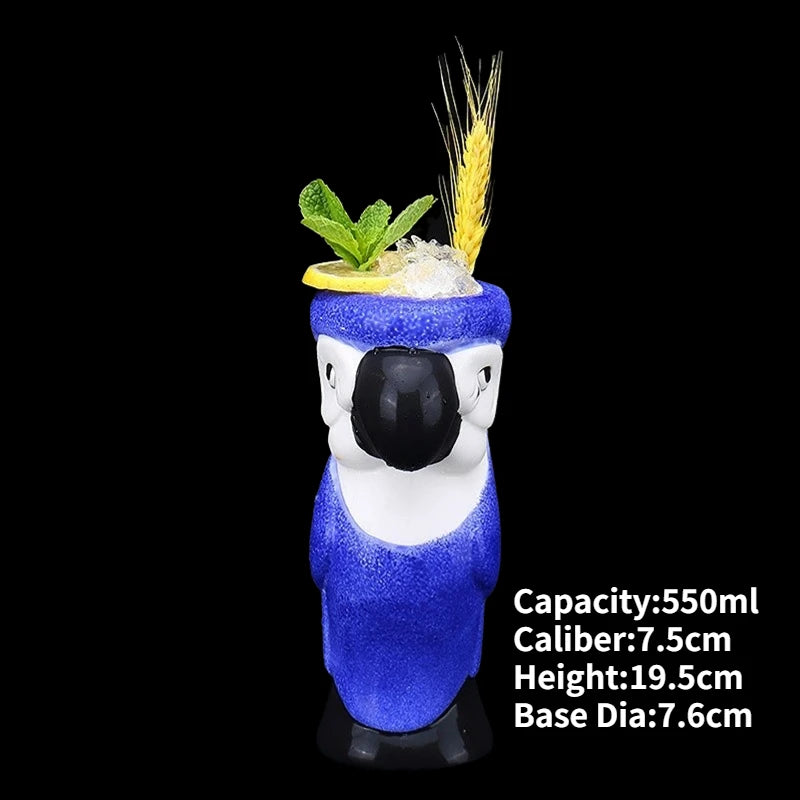 Ceramic Tiki Mug — Hawaiian Cocktail Cup, Bar Gift — product image 36