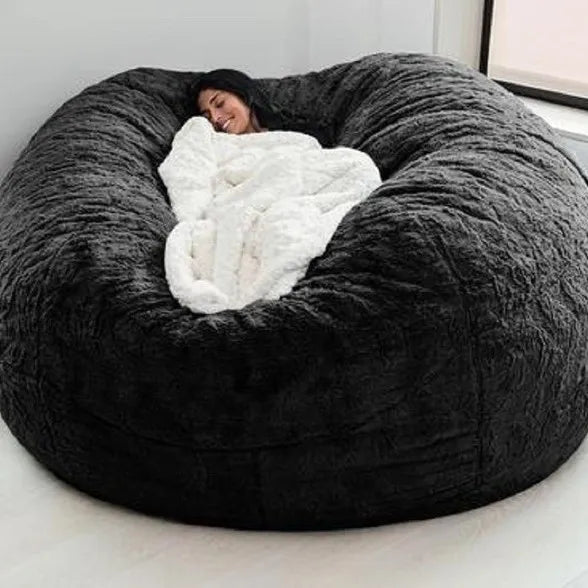 Fur style bean bag sofa chair