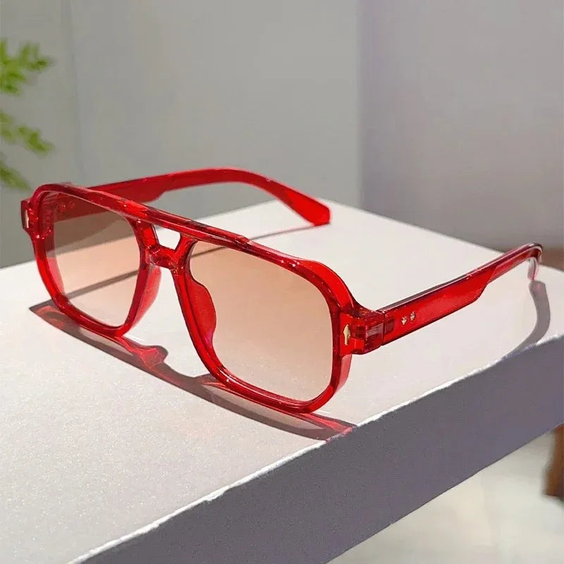 Double Bridge Square Sunglasses — UV400 Gradient Lenses — product image 9