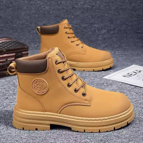 Men's High-Top Leather Boots