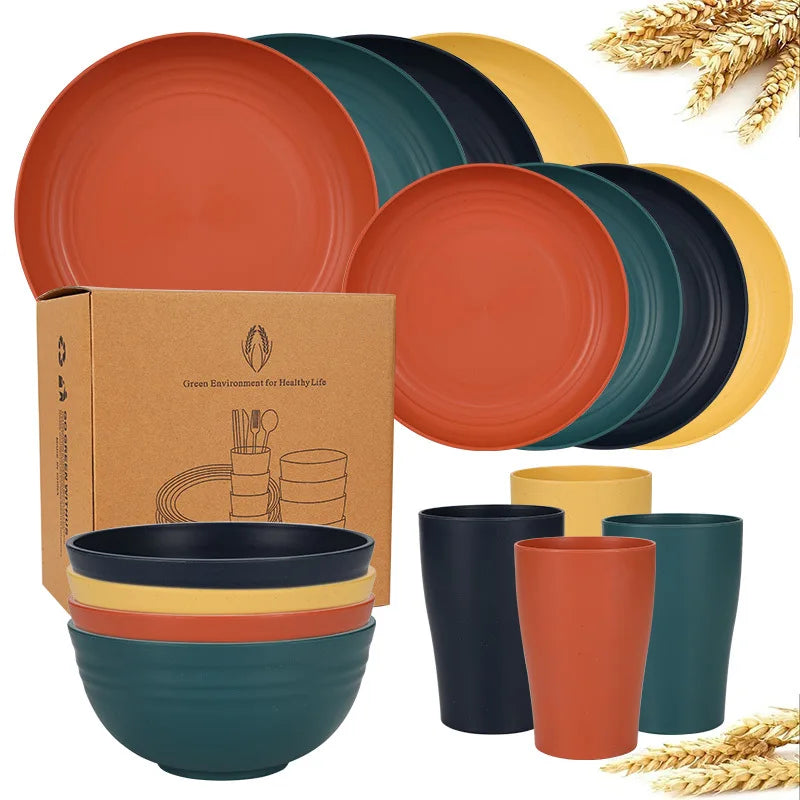 Wheat Straw Tableware Set — Plates, Bowls & Cups — product image 6