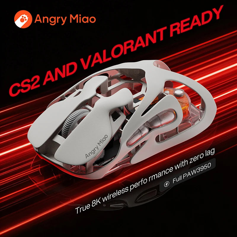 Ultralight hollow-shell wireless gaming mouse
