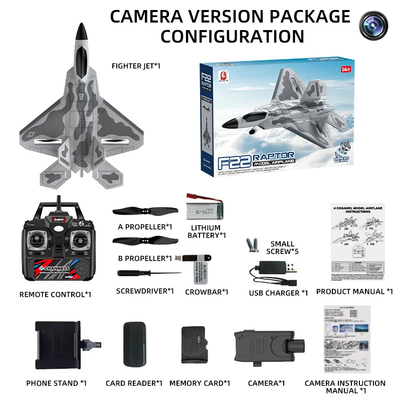 F22 Brushless RC Fighter Jet — 2.4G 4CH, 490 mm EPP Foam — product image 9