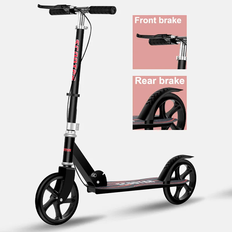 Foldable Kick Scooter — Adjustable Handlebars, Dual Brake — product image 4