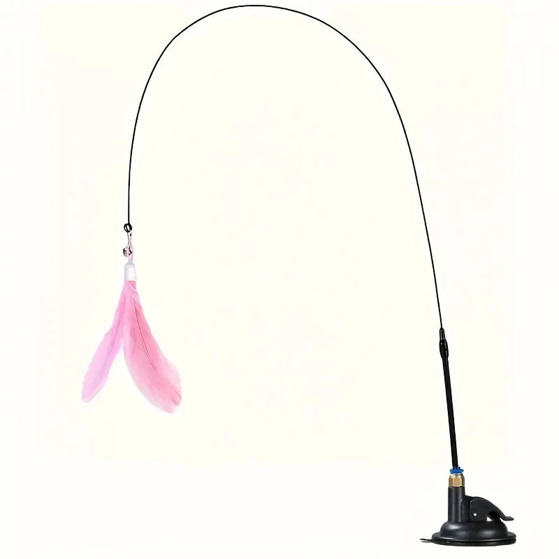 Cat Teaser Wand — Feather & Bell, Suction Cup Pole — product image 8