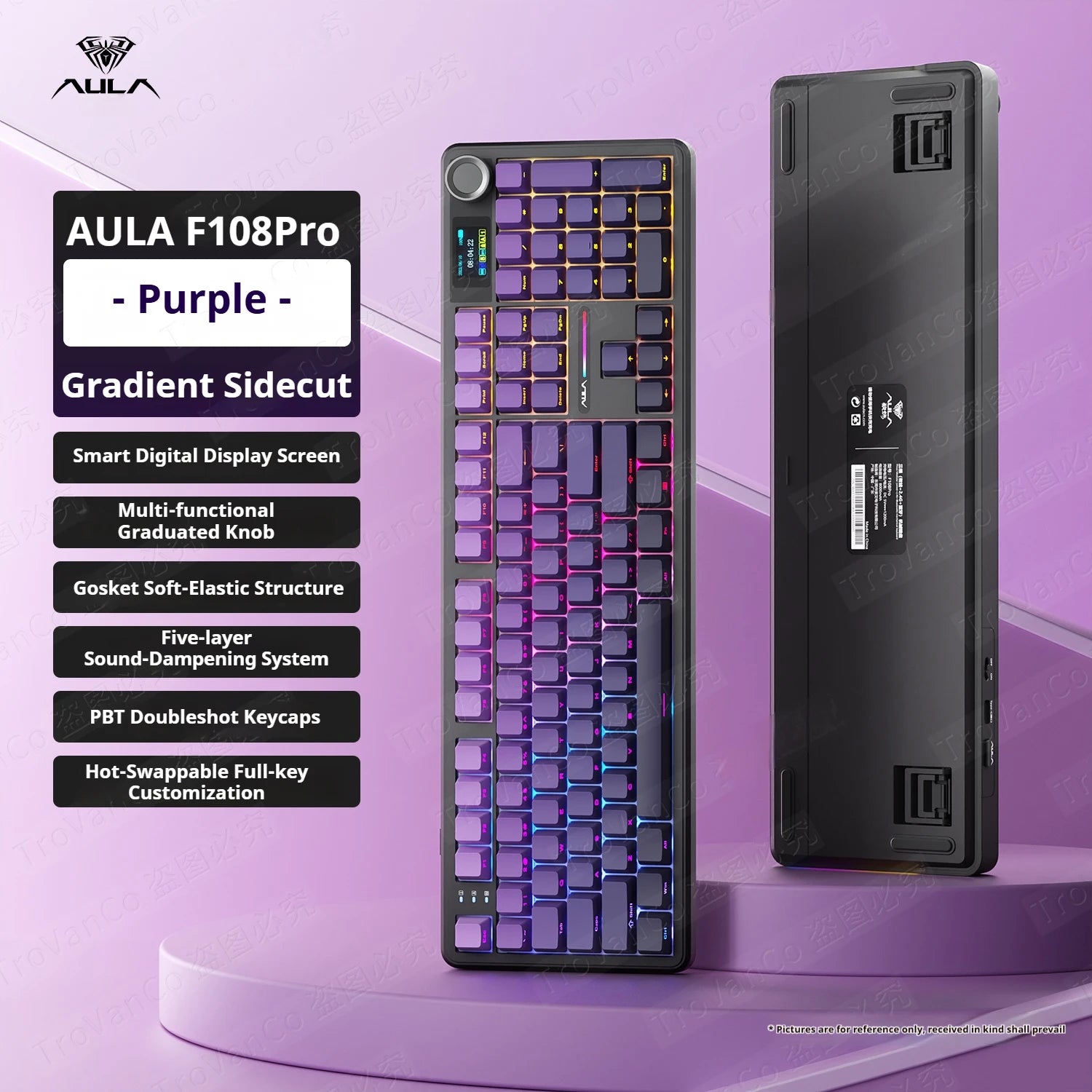 AULA F108 PRO Mechanical Keyboard — Full Size, RGB, Wireless — product image 19