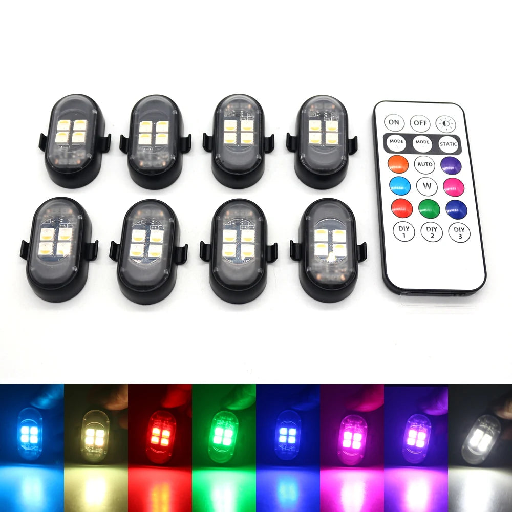 Rechargeable Car LED Light Kit — RGB with Remote, 2 to 10 Pieces — product image 7