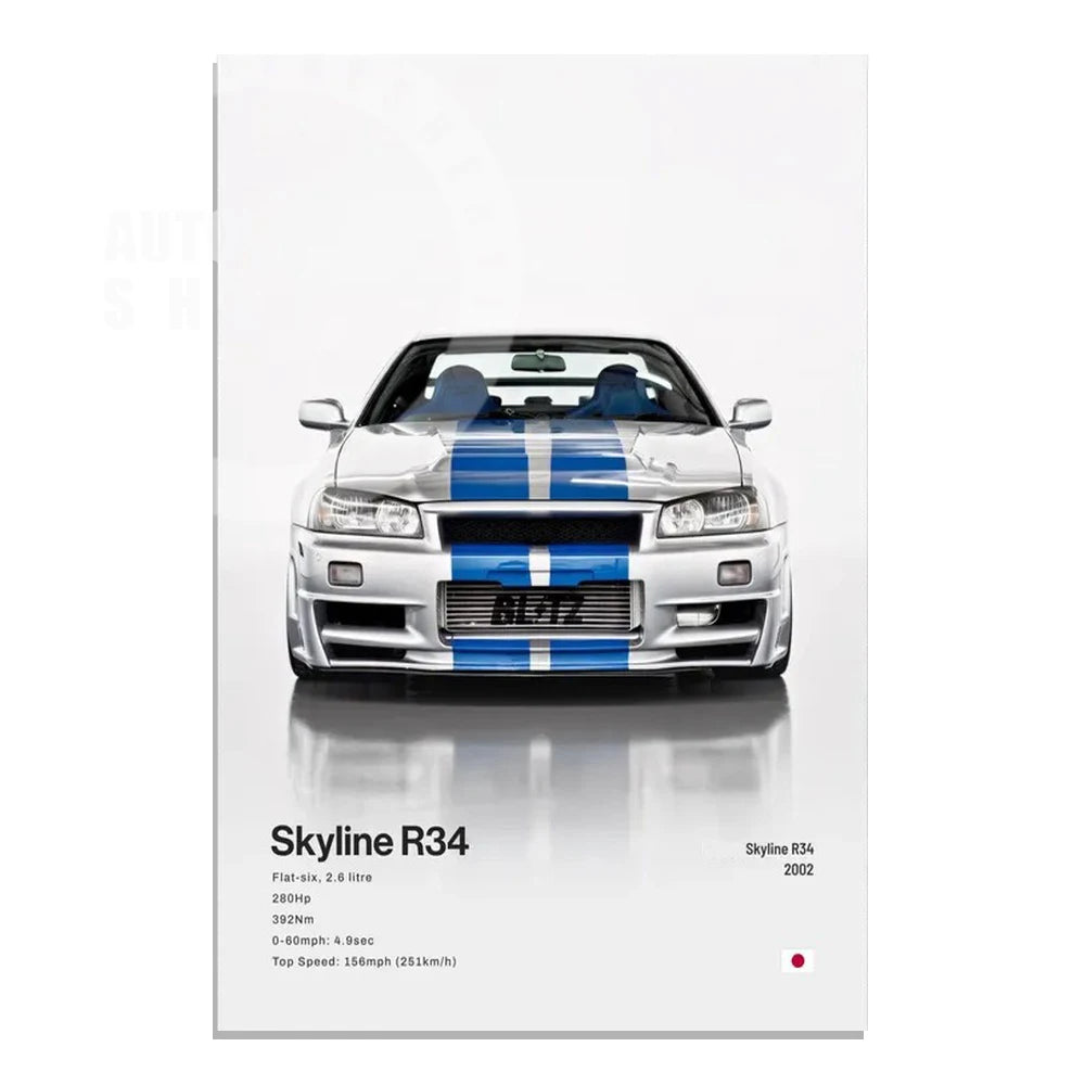 Supercar Canvas Wall Art Poster — Unframed, Choice of Designs — product image 13