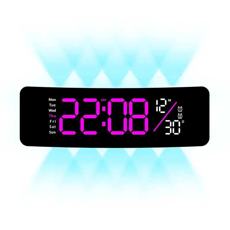 LED Digital Wall Clock — Date, Two Alarms, Ambient Light — product image 8