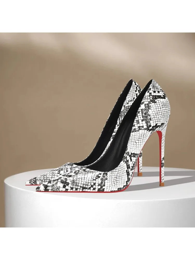 Snake Print Slim Heels — product image 6