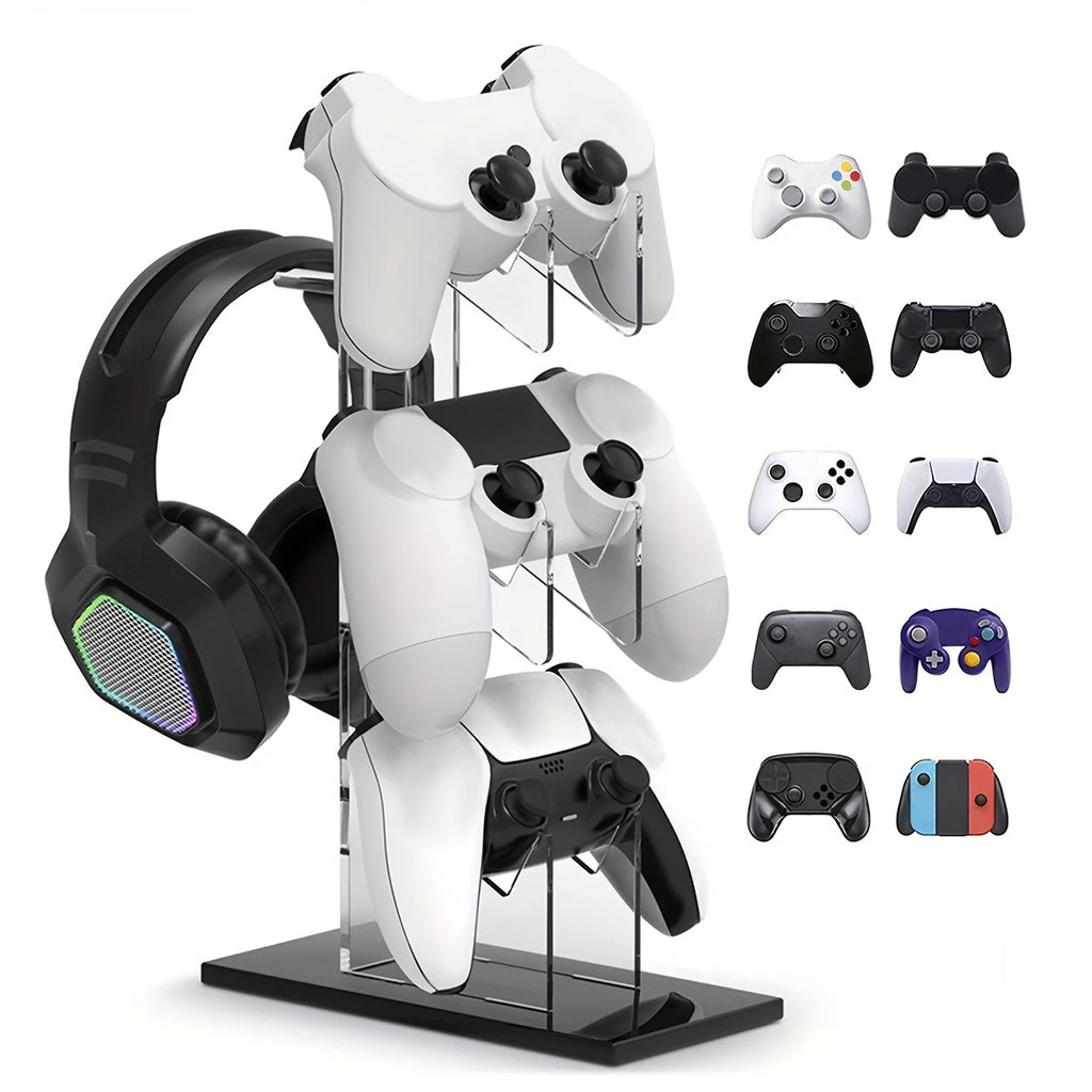 Three-layer controller and headphone desk stand
