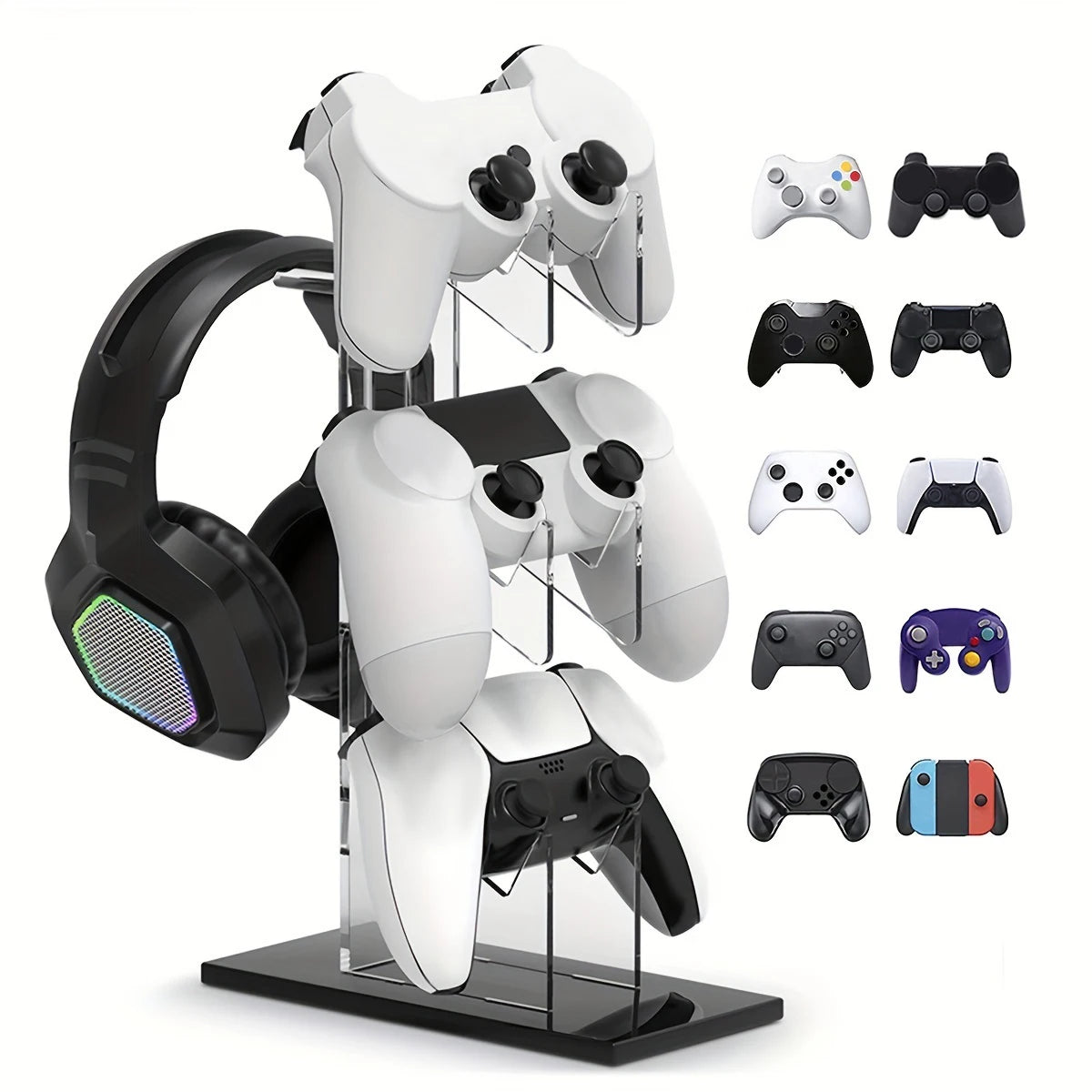 Three-layer controller and headphone desk stand