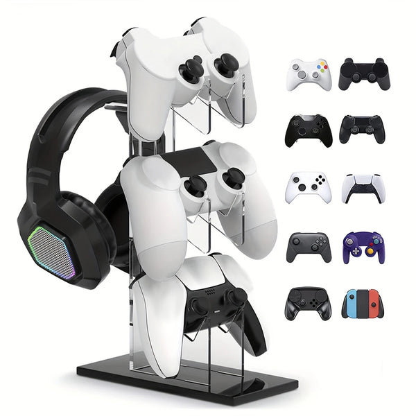 Three-layer controller and headphone desk stand
