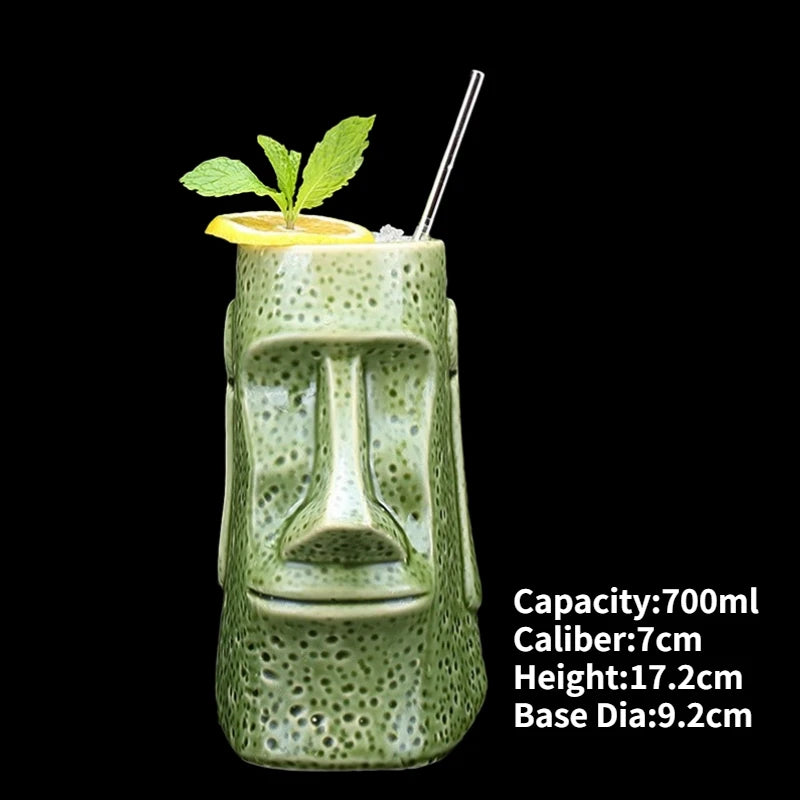 Ceramic Tiki Mug — Hawaiian Cocktail Cup, Bar Gift — product image 26