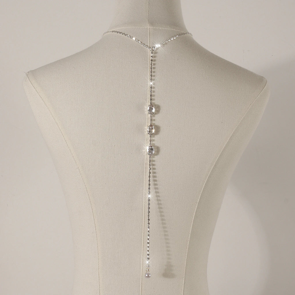 Waterdrop Rhinestone Back Chain — product image 2