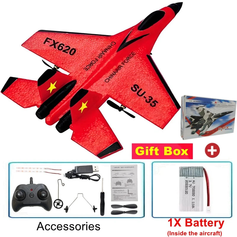 Remote Control Airplane SU35 RC Plane Foam Aircraft with LED Light 2.4G Radio Control EPP Fighter Glider — product image 12