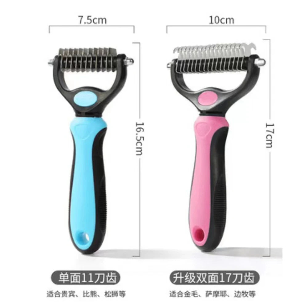 Pet Deshedding Brush — Undercoat Rake for Cats & Dogs, S or L — product image 6