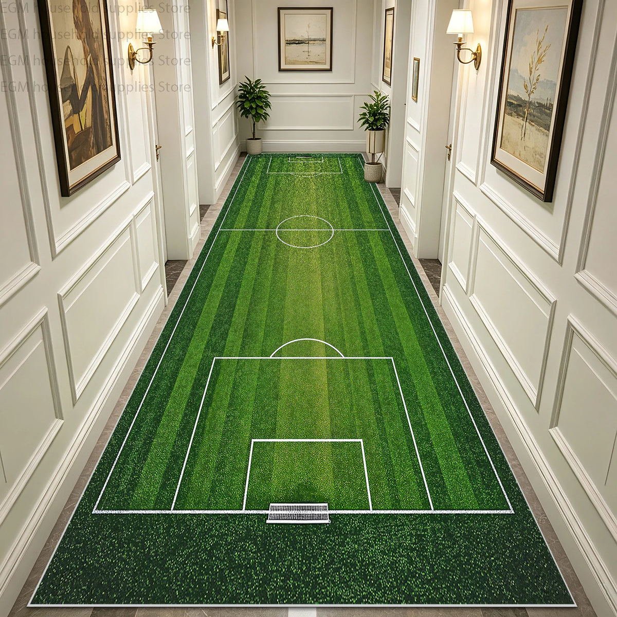 Football Pitch Runner Rug — Washable, Non-Slip Hallway Mat — product image 8