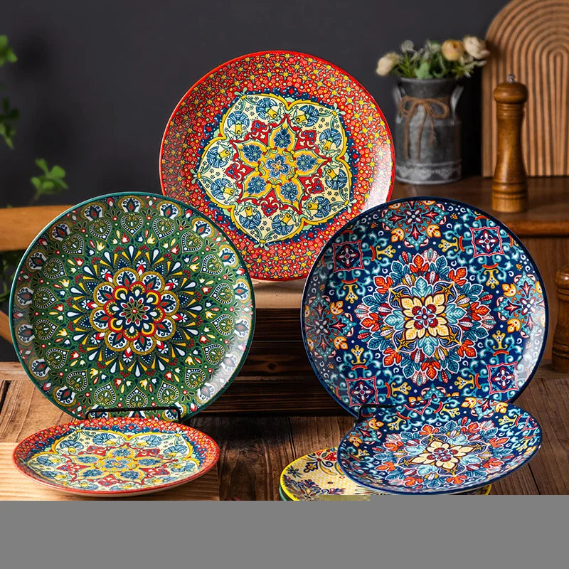 Vintage Ceramic Plates — Flat & Shallow, Steak and Pasta — product image 2