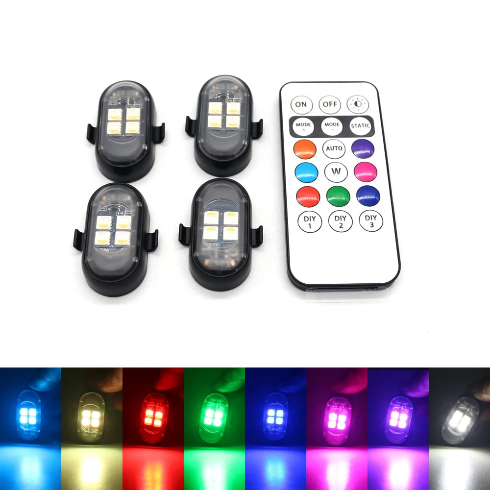 Rechargeable Car LED Light Kit — RGB with Remote, 2 to 10 Pieces — product image 6