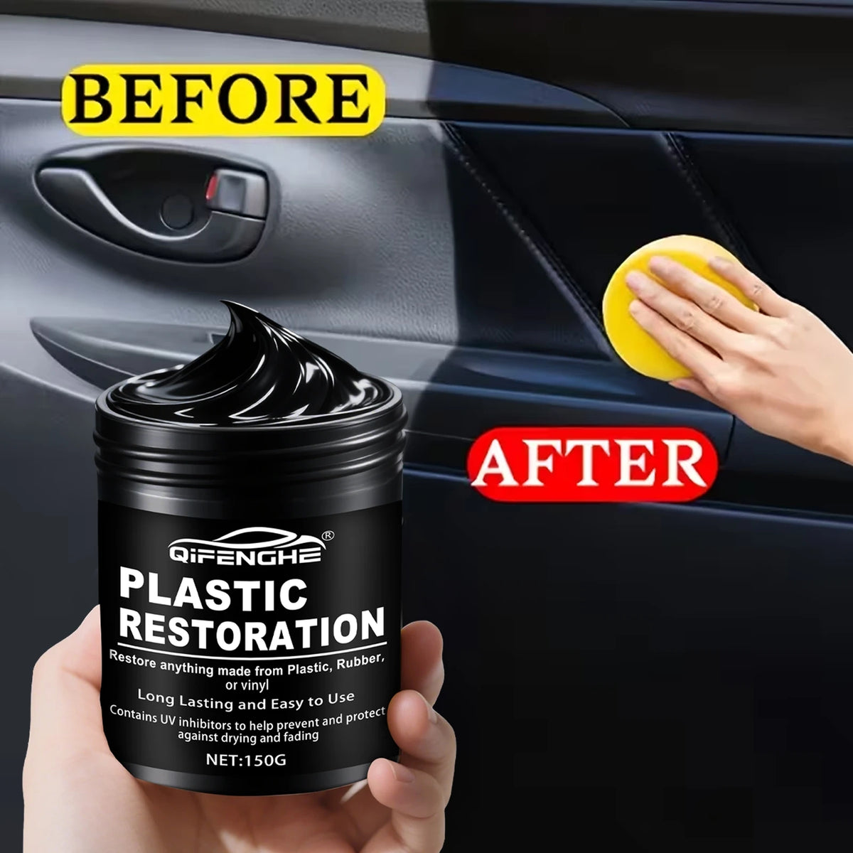 Plastic & Trim Restorer Paste — 150 g, Interior & Exterior — product image 2