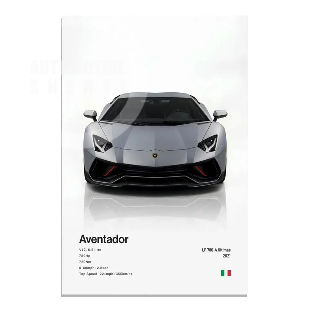 Supercar Canvas Wall Art Poster — Unframed, Choice of Designs — product image 22