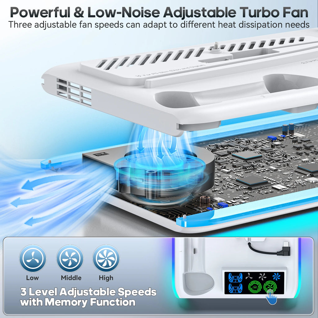 PS5 Stand with Cooling Fan — RGB Base for Slim & Pro — product image 4