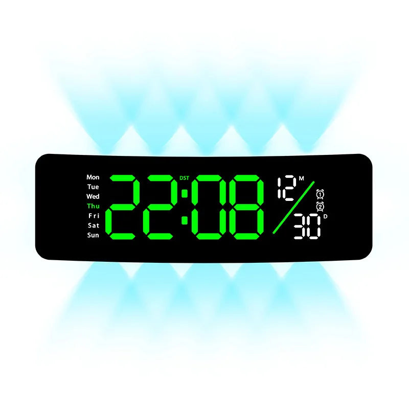 LED Digital Wall Clock — Date, Two Alarms, Ambient Light — product image 7
