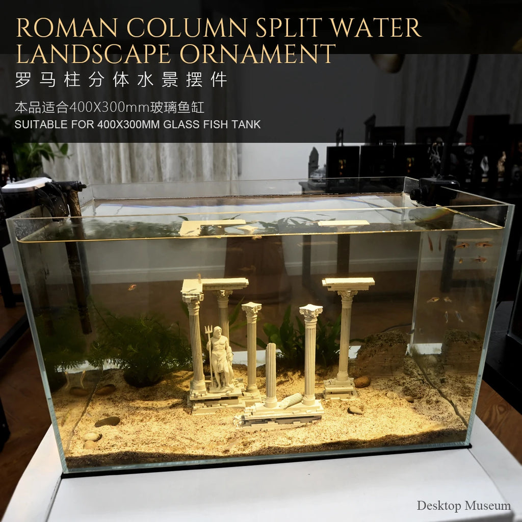 Roman Column Aquarium Ornament — Resin, 185 mm — product image 5