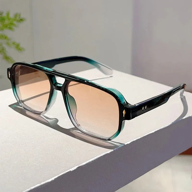 Double Bridge Square Sunglasses — UV400 Gradient Lenses — product image 8